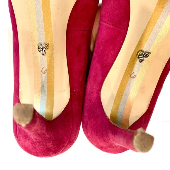 Sam Edelman Hot Pink Sexy Suede Stiletto Pumps for Work or Formal Wear Size 6 - Picture 6 of 10